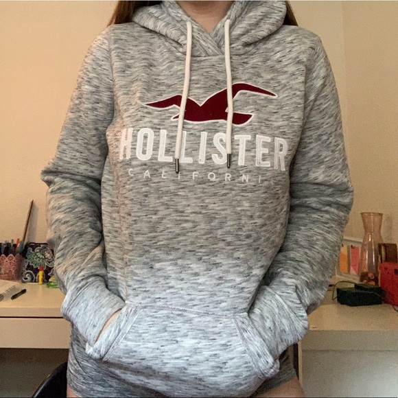 Hollister Jackets & Blazers - Gray Hollister hoddie